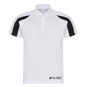Top Design hommes T-Shirt contraste panneau latéral Polo Raglan avec panneau latéral passepoil Polo uniforme de travail de bureau - Product Image 6