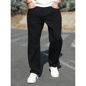 Jean en denim noir ample et tendance pour homme, coupe large, délavé vintage, écologique, respirant, mode automne, tailles 28 à 42 - Product Image 3