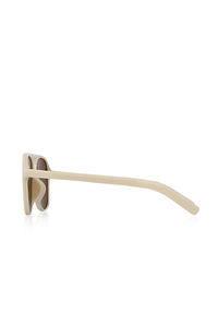 Lunettes de soleil unisexes rétro tendance crème 1041 UV400 légères - Product Image 3