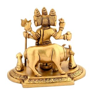 Dattatreya tridev ทองเหลือง Datta Idol เทพเจ้าวัวมงคล - Product Image 3