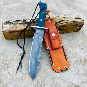 Vente en gros de commandes en vrac personnalisées OEM ODM couteau de chasse tactique de survie en acier Damas de qualité supérieure avec poignée personnalisée pour le camping - Product Image 3