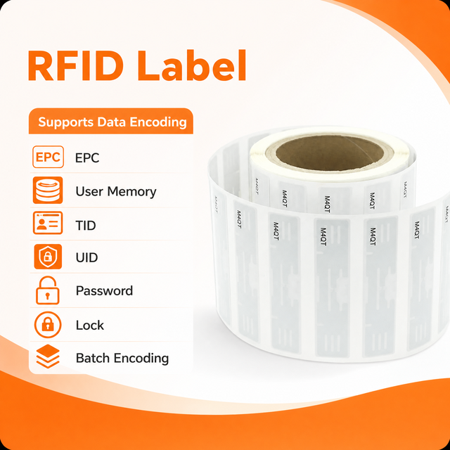 Custom ISO18000-6C Waterproof RFID Sticker RFID Tag Label UHF Long Range Passive RFID Tag Sticker for Inventory & Logistics