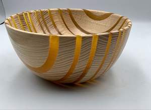 Rústico decorativo de acacia de madera y resina, utensilios de cocina hechos a mano, vajilla para fiestas, ensaladera, fabricante de cuencos de SCI India - Product Image 2