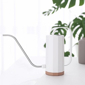 Regadera de metal compacta con acabado de plata pulida hecha a mano para espacios pequeños, plantas de oficina o jardines de escritorio - Product Image 2