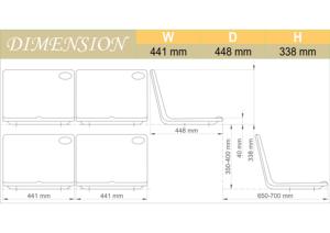 Silla de Estadio para Escuelas, Parques, Gimnasios y Lugares Deportivos al Aire Libre - Asiento Resistente, Cómodo, Ecológico, Resistente al Agua y de Alto Tráfico de Uso - Product Image 6