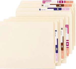 MARQUE ORIGINALE NEUF  Smead 67170 Alpha-Z Étiquettes de lettres codées par couleur, ensemble de démarrage, A-Z, 2200/boîte - Product Image 5