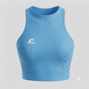 Sujetador deportivo Ostriya para mujer, de un solo hombro, con cuello asimétrico, de alto soporte, transpirable, que absorbe el sudor, para yoga y fitness, sin costuras en la parte delantera - Product Image 3
