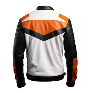 <b>Men's</b> Genuine Leather Motorcycle <b>Biker</b> <b>Jacket</b> With Armoured CE Protected Track Racing Leather Motorbike <b>Jacket</b> For <b>Men</b> - Product Image 2