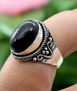 Black Onyx <b>Spinner</b> Gemstone Handmade Anxiety Relief <b>Ring</b> Birthstone Jewellery - Product Image 6