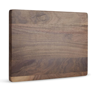 Tabla de cortar redonda hecha a mano de madera de nogal oscuro Natural personalizada OEM para cocina accesorio de cocina personalizado caja empaquetada - Product Image 1