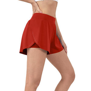 Haute qualité séchage rapide Polyester entraînement taille élastique avec poches femmes Shorts Sport course Fitness Shorts pour femmes - Product Image 3