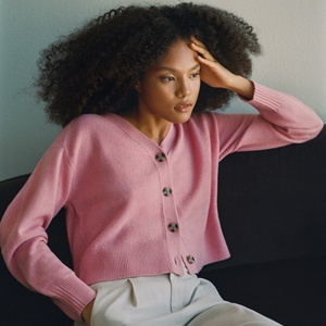 21 Anni di Esperienza nella Produzione di Cashmere, <span class=keywords><strong>Cardigan</strong></span> Lavorato a Maglia con Scollo a V e Fronte Aperto, Manica Regolare, <span class=keywords><strong>Cardigan</strong></span> in Lana e Cashmere per Donna - Product Image 1
