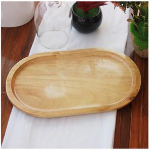 Natural Mango Wood <b>Large</b> <b>Serving</b> <b>Tray</b> Rectangle Shape Round <b>Tray</b> Handmade Uses for Kitchenware Tableware - Product Image 2