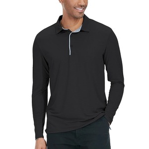 Polo athlétique léger de sport pour hommes chemises minces à manches longues printemps été en plein air course à pied entraînement randonnée golf polo chemise - Product Image 6