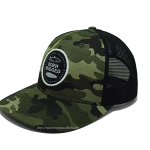 Logo personnalisé Tissé Patch Camouflage Camionneur Chapeaux Mi Profil Mode Casquettes De Sport Saison De Chasse En Gros Injae Vina Caps - Product Image 1
