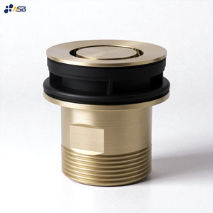 Accesorio de baño de latón certificado, tapón de <span class=keywords><strong>lavabo</strong></span> y operación de empuje hacia abajo de residuos, chapado en PVD <span class=keywords><strong>cromado</strong></span>, 32mm/40mm - Product Image 5