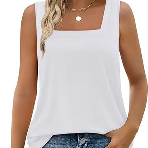 Débardeurs sans manches pour femmes 2025 été Blouses décontractées t-shirts graphiques coupe ample col rond vacances tenues chemises - Product Image 4