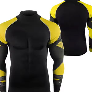 Haute qualité pleine sublimation imprimé séchage rapide à manches longues Fitness Compression MMA jiu jitsu kimono BJJ Rash Guard OEM ODM - Product Image 4
