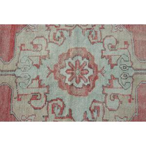 Tapis turc vintage, tapis de 3,1x6,8 pieds, tapis persan à accents rouges - Product Image 5