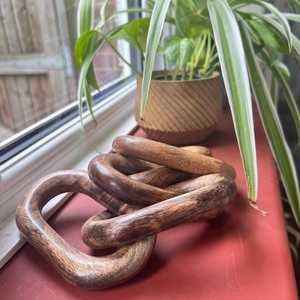 บ้านไม้สไตล์โบฮีเมียน5ห่วงโซ่สำหรับตกแต่งงานไม้แกะสลักด้วยมืองานฝีมือทำจากไม้ - Product Image 6