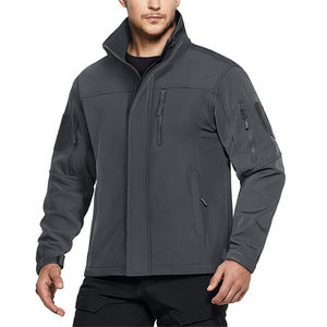 Veste coupe-vent confortable et simple pour hommes veste tactique, veste à capuche coupe-vent manteau avec fermeture éclair - Product Image 1