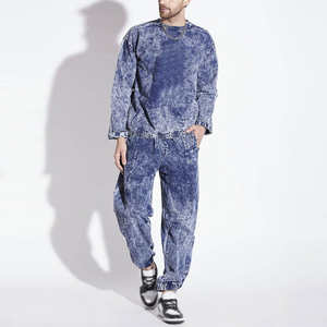 Ensembles de survêtements unisexes 2026 en coton épais 320 g/m² avec logo personnalisé, coupe oversize décontractée, effet vieilli et délavé à l'acide - Product Image 4