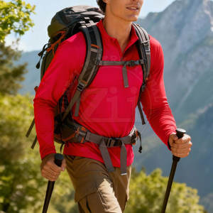 Service OEM – Nouveauté : T-shirts de compression légers, respirants et confortables pour hommes, grandes tailles, coupe ajustée, avec fermeture éclair 1/4, à prix abordable - Product Image 4