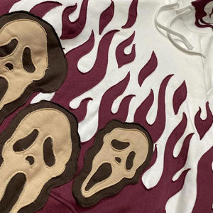 Fabricant de sweat à capuche personnalisé Patch Applique Broderie Logo Pullover Hoodies 100% coton Oversize Cropped Pullover Hoodie Men - Product Image 6