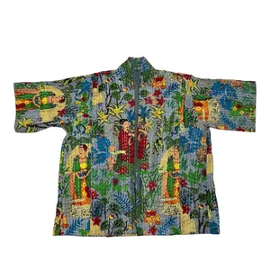 Chaqueta Bomber Reversible Farihda Khalo Kanta para Mujer, Talla XL, Estilo Universitario Acolchado con Decoración de Parches para Primavera y Otoño - Product Image 1