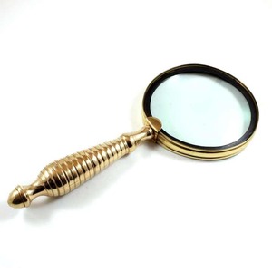 Vintage Brass <b>Magnifying</b> <b>Glass</b> Round Shape <b>Magnifying</b> <b>Glass</b> With Customize Color Horn Handle Luxury Quality - Product Image 2