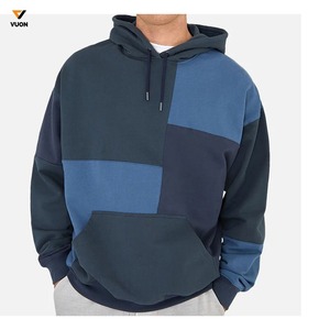 OEM Sweats à capuche personnalisés de qualité avec impression en blocs de couleurs pour hommes Streetwear surdimensionné Pullover Hoodies Hot Items pour hommes - Product Image 1