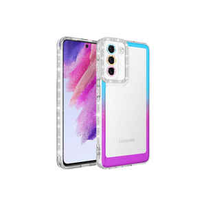 Coque de téléphone en silicone antichoc à paillettes dégradées de luxe pour Samsung Galaxy S21 FE Netzy LSAFA Protected Series 14 Plus Plus - Product Image 1