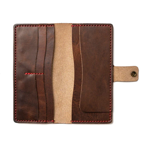 <span class=keywords><strong>Portafoglio</strong></span> da <span class=keywords><strong>uomo</strong></span> in pelle di cavallo pazzo <span class=keywords><strong>con</strong></span> catena di caratteristiche antifurto e decorazione <span class=keywords><strong>con</strong></span> lettere di chiusura a chiusura - Product Image 3