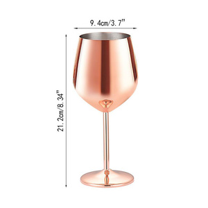 Fabricant de gobelets à vin en acier inoxydable les plus vendus, verres à champagne, gobelets à vin en acier plaqué cuivre, fournisseur en gros - Product Image 1
