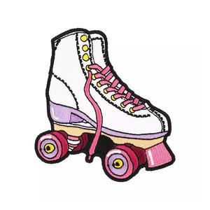 Hot Selling Custom Logo Design Thermal <b>Press</b> Woven Embroidery Patch, Embroidered <b>Clothes</b> Fabric Badges Iron on Patches - Product Image 1