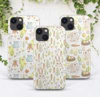Étui magnétique en PMMA bleu avec design de dessin animé, sublimation artisanale, avec support magnétique pour téléphone 17/16/15/14/13/12 Pro Max