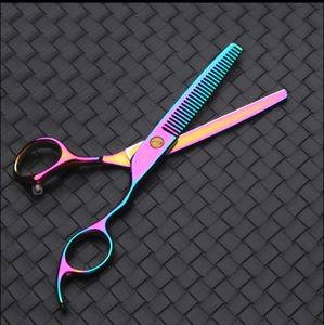 Ensemble de ciseaux de coiffeur de fabricant de gros lame en acier inoxydable caractéristique de sécurité commerce transfrontalier chaud - Product Image 2