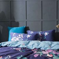 Draps de lit personnalisables de haute qualité OEM ODM, 18-21 pouces, poches profondes, coton moelleux, motif végétal, 300 fils, écologiques
