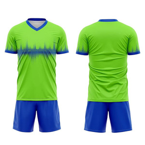 Uniforme de Fútbol de Alta Calidad, Transpirable, Camiseta y Pantalones Cortos de Poliéster, Manga Corta, Cuello en V - Product Image 1