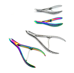 Kit d'outils de podiatrie 5 pièces avec flèche concave et pince à ongles à flamme Noirs Lime et sonde écologique - Product Image 2