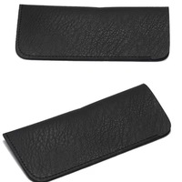 Vente en gros sac à lunettes en cuir souple de haute qualité design simple étanche à la poussière et à l'eau étui à lunettes avec logo personnalisé pochette