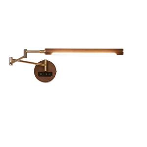 โคมไฟติดผนังลายไม้วอลนัทสไตล์ฝรั่งเศสย้อนยุค แบบเสียบปลั๊ก แขนปรับได้ ใช้เป็นไฟอ่านหนังสือข้างเตียง สำหรับห้องนอน ห้องทำงาน โต๊ะทำงาน - Product Image 6