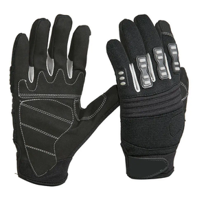 Gants de mécanicien robustes sur mesure à vendre Gants de mécanicien demi-doigts confortables vente en gros - Product Image 6
