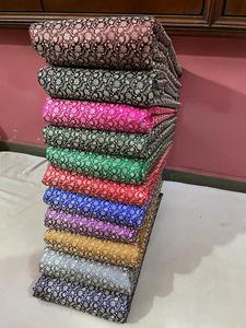 Tela de encaje de lujo africano orgánico de alta calidad con bordado de brocado Jacquard estampado vestido de novia para niñas - Product Image 2