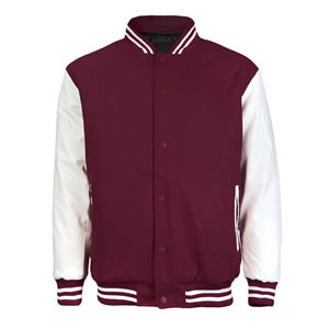Vestes Letterman Varsity de qualité supérieure col montant en laine véritable corps et manches en cuir broderie 3D personnalisée vêtements d'hiver pour hommes - Product Image 3