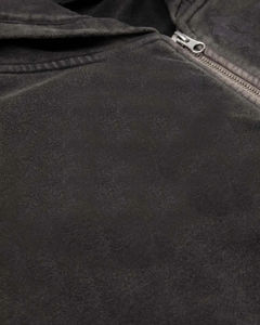 Survêtement à capuche zippé en coton délavé à l'acide pour homme, haute qualité, effet vieilli, personnalisable, grandes tailles, respirant, idéal pour l'hiver - Product Image 5