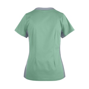 Luxury Design Women's <b>Scrub</b> <b>Top</b> Short Sleeves Comfortable Breathable Anti-Wrinkle Custom Logo Size Hospital Uniforms Seamless - Product Image 6