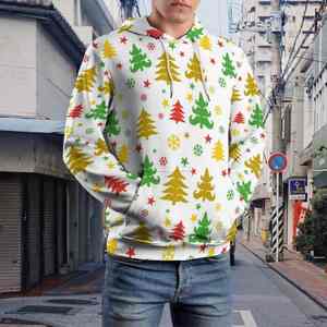 Sudaderas con capucha navideñas baratas al por mayor último estilo sudaderas con capucha navideñas personalizadas sudaderas con capucha navideñas masculinas con cordón de alta calidad - Product Image 4