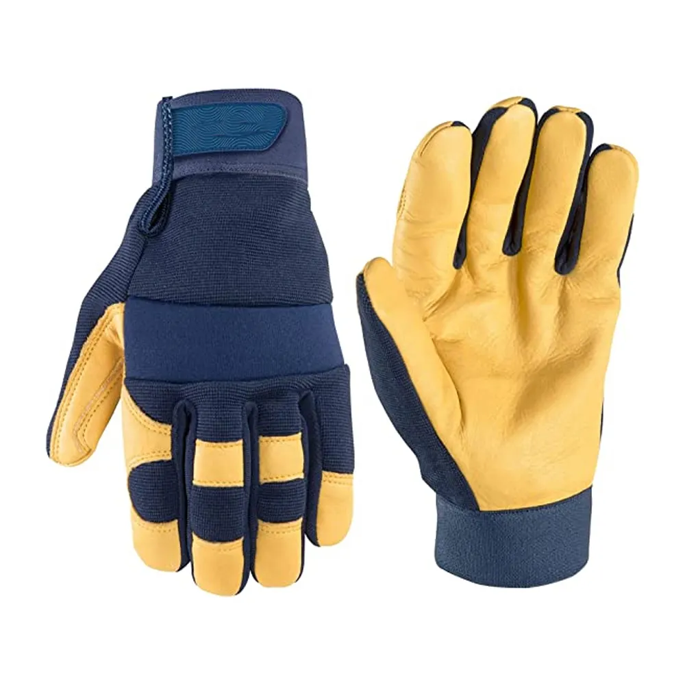 Gants de travail en cuir taille L, 3 gants de travail écran tactile personnalisé sécurité mécanique Logo imprimé personnalisé