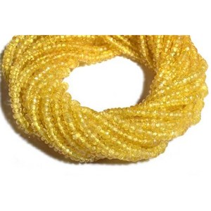 Zafiro Amarillo Facetado en Forma de Rondelle de 2.5-3.5 mm, Piedras Preciosas Naturales para Joyería, Corte Sonyea, Tanzanita, Ametrina - Product Image 1